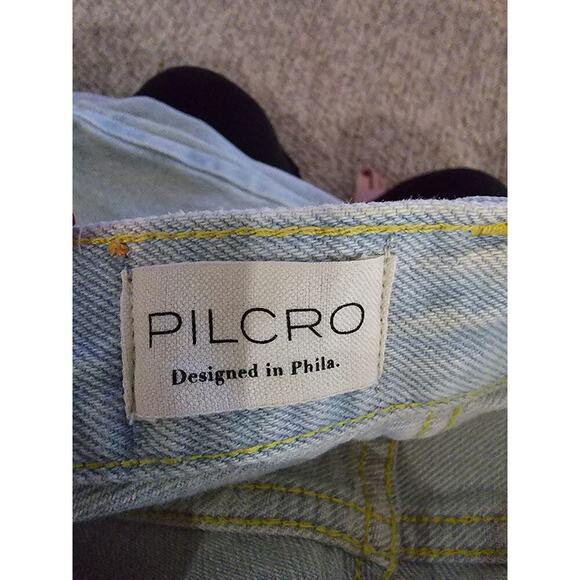 Anthropologie Pilcro Sunset High-Rise Straight-Leg Jeans Size 23 Tall Tie Dyed - Picture 8 of 11